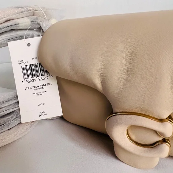 Coach Pillow Tabby Shoulder Bag 18 Color Brass/Ivory
